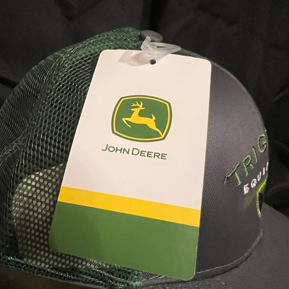 John Deere TriGreen Equipment Gray and Green Cap NWT - Picture 3 of 9